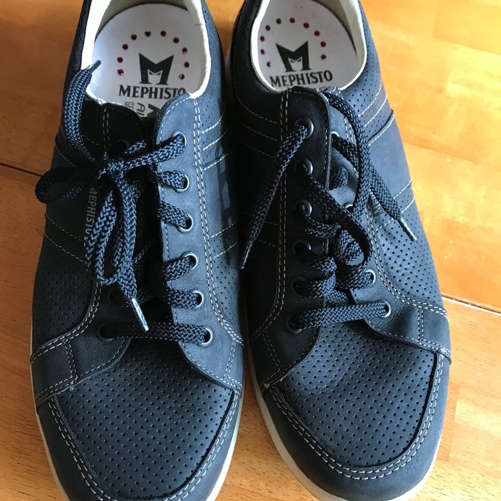 MEPHISTO Run Off Air jet System Leather Shoes Men's 8.5 Black